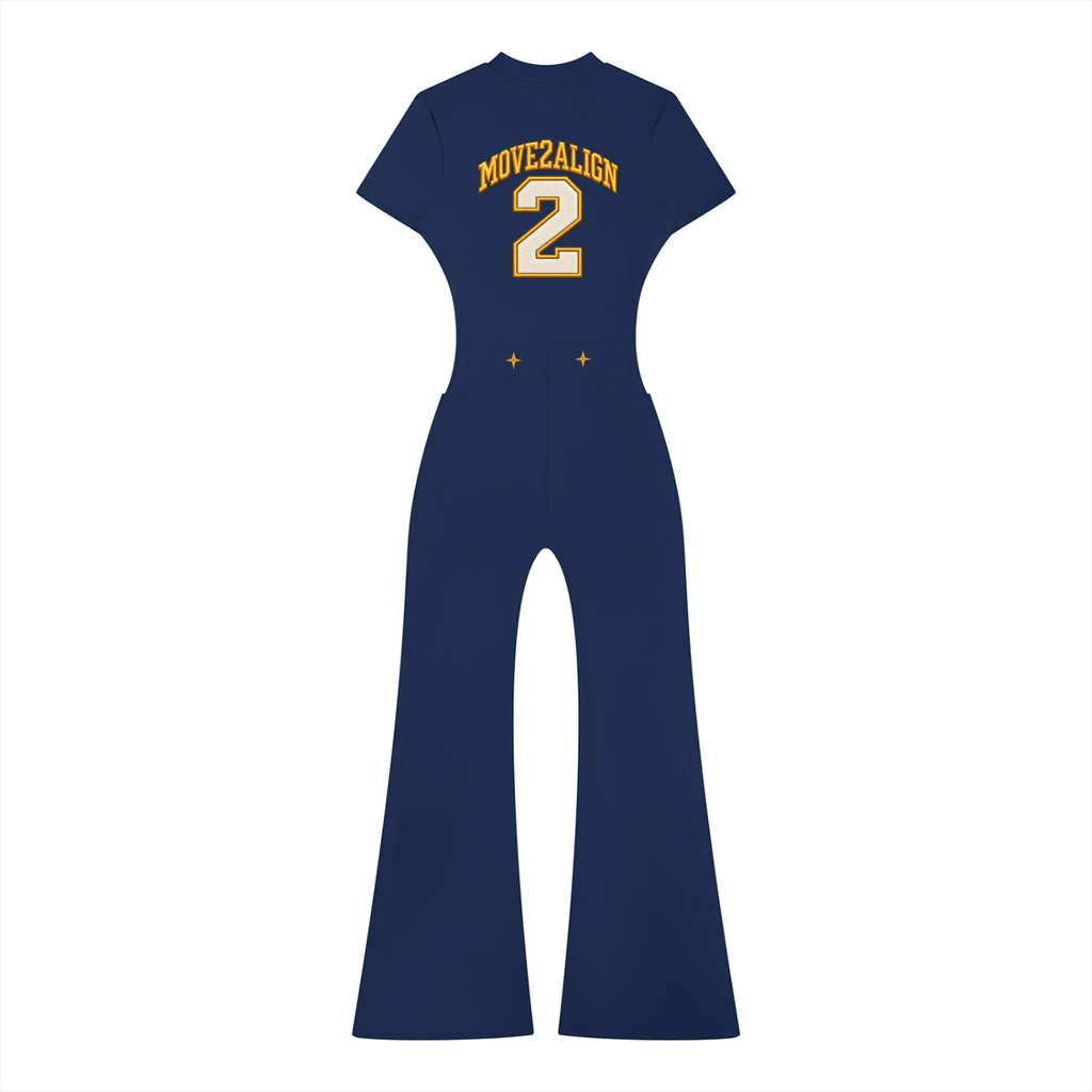 Move2Align Women's Flared-Leg Jumpsuit
