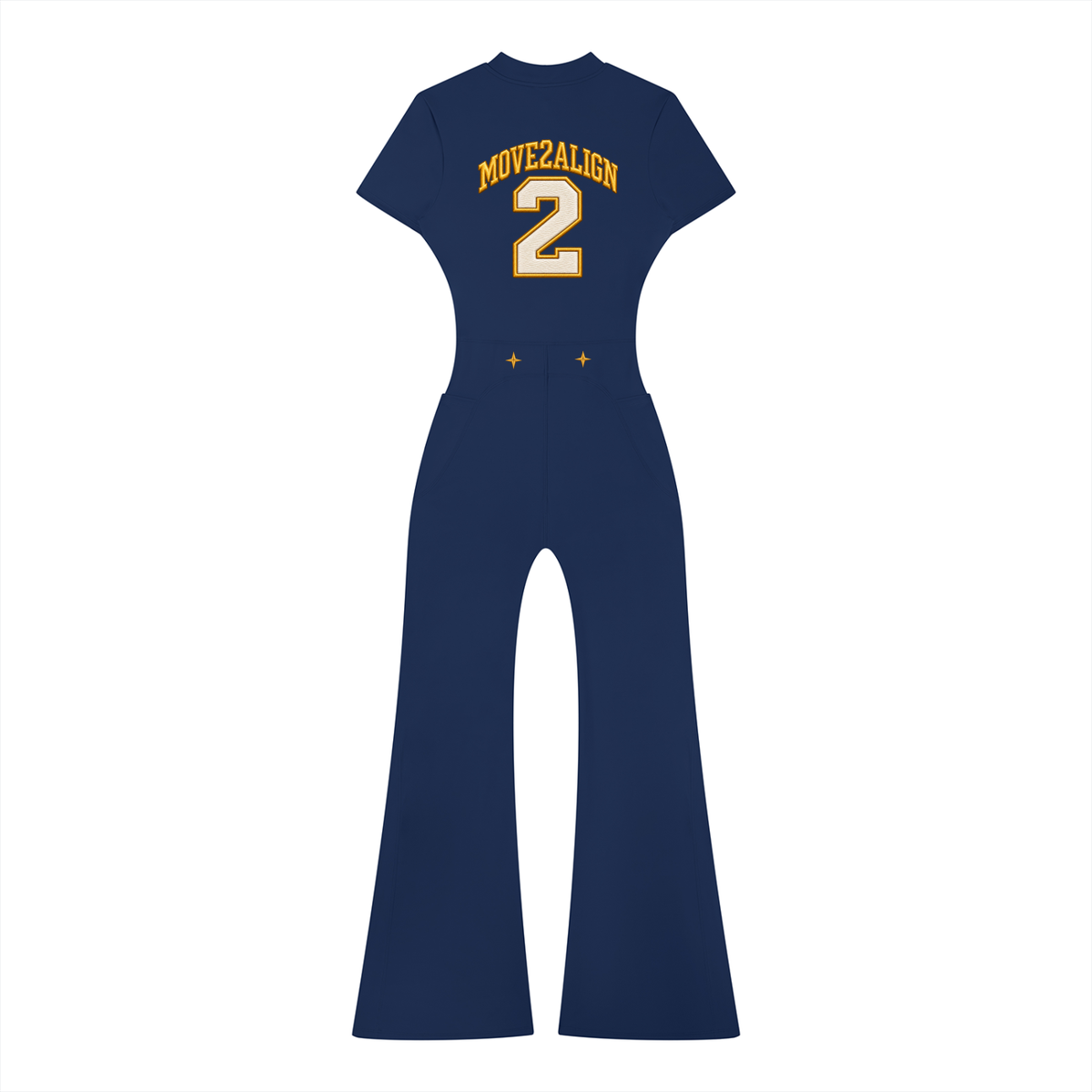 Move2Align Women's Flared-Leg Jumpsuit