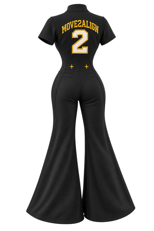 Move2Align Women's Flared-Leg Jumpsuit