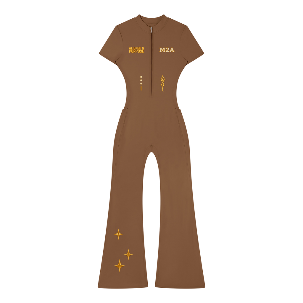 Move2Align Women's Flared-Leg Jumpsuit